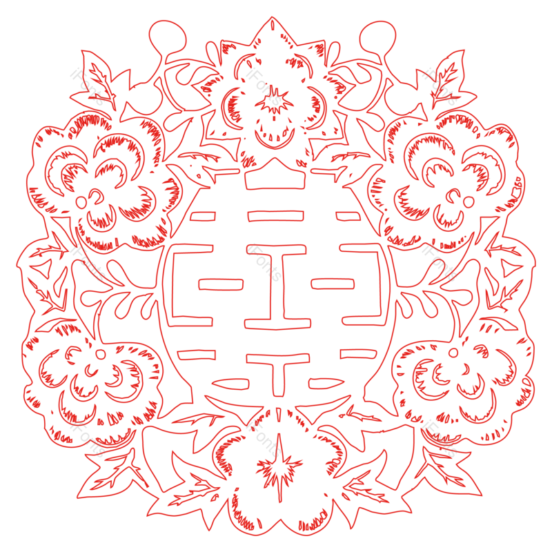 中国风图片,花纹元素,图案PNG,窗花免抠素材